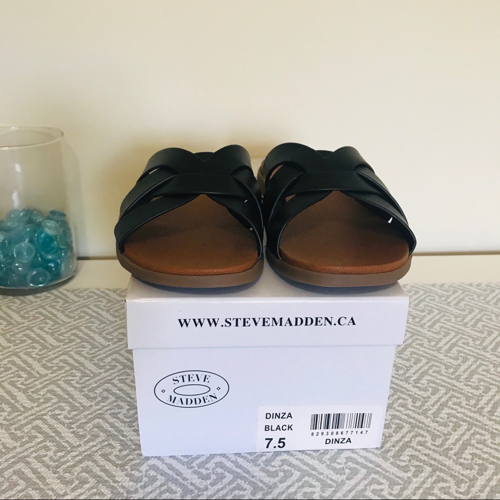 📍📍SOLD📍📍Steve Madden Dinza black Sandal size - Picture 3 of 7
